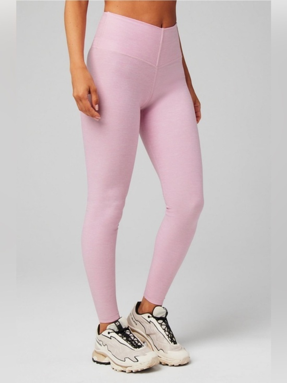 Fabletics Sugar Pink Heather HeatherFlex High-Waisted Leggings Women size Small